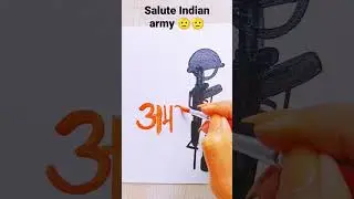 salute Indian army|| the black day tribute #art #easy #painting #indianarmy #shorts
