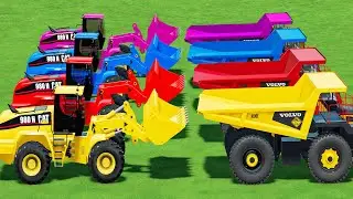 RAINBOW MACHINES AT WORK! GIANT LOADER MOVES SAND WITH MONSTER TRUCKS &ndash; FS22
