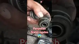 Penyebab stater ngelos dan tidak nyangkut motor beat mio dll #shortvideo #mekanik #tutorial #pinion