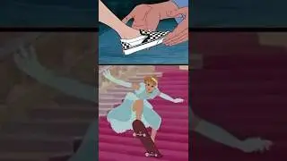 😂What If Cinderella Was a Skater Girl? 🛹👑 #edit #ai #viral #cinderella #skating #shorts #funny