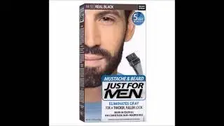 Just For Men Brush In Color Gel for Mustache & Beard, Real Black M 55 1 ea