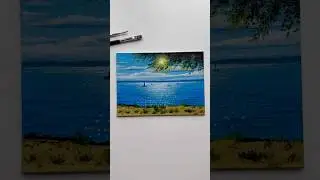 Sunlit Calm 🌊⛴️⚓️🩵 #painting #art #foryou