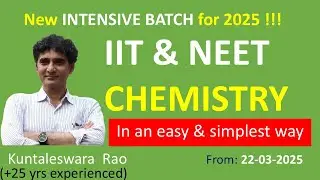 IIT & NEET -2025 CHEMISTRY  - Live ONLINE CLASSES -  Personal Training