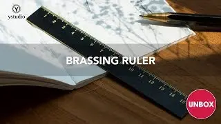 Ystudio Brass Ruler unbox