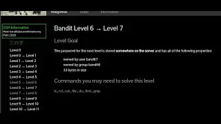 Bandit Level 6 &rarr; Level 7