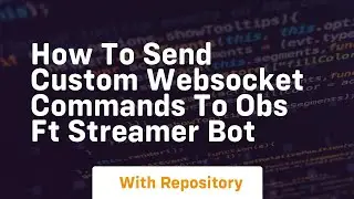 How to send custom websocket commands to obs ft streamer bot