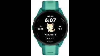 Garmin Forerunner 165 - Cutie Cat Watch Face #garmin #garminvenu #garminvivoactive #garminforerunner