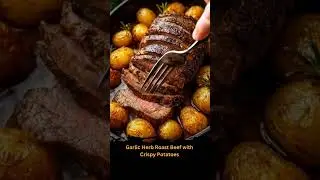🥩 Garlic Herb Roast Beef with Crispy Potatoes