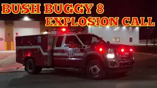 **RARE** Calgary Bush Buggy 8 Responding Past Rescue 8 To A Building Explosion HOT | CFD