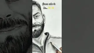 বলো তো, কার portrait?😄✏️ ..    #art #artwork #artist #drawing #viratkohli #cricket