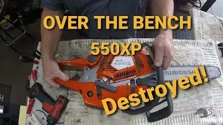 Husqvarna 550XP Chainsaw Destroyed