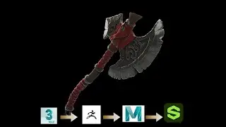 AXE MODELLING, SCULPTING, RETOPOLOGY, BAKING AND TEXTURING GAME READY PROP WORKFLOW ( PART 1)