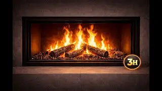 Indoor Fireplace Sounds for Relaxation Sleep and Background Listening | 3 Hours