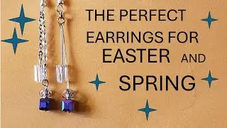 Spring DIY Purple Crystal Easter Earrings