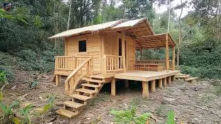 Ultimate Handcrafted Masterpiece! Building a Unique Wooden Stilt House from Scratch