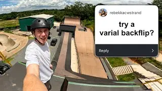 Trying your trick ideas on the MEGA RAMP