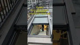 Retractable skylightsafe waterprooftranslucent s motorized!#skylight #roofskylight #roofwindow