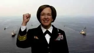 Rear Adm. Lisa Franchetti congratulates ROK Naval Academy Class of 2015