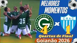 Goi&aacute;s 4 x 1 Crac | Melhores Momentos - Quartas de Final Goian&atilde;o 2026