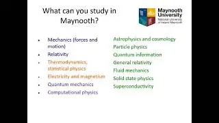 Mathematical Physics - Maynooth University Open Day 2021