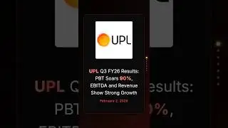 Результаты UPL за 3 квартал 2026 финансового года: прибыль до налогообложения выросла на 90%, EBI...
