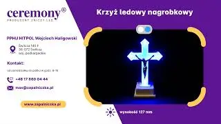 Krzyż ledowy nagrobkowy