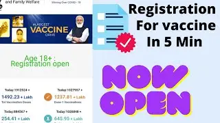 Registration for vaccine Age 18 to 44 year do ASAP