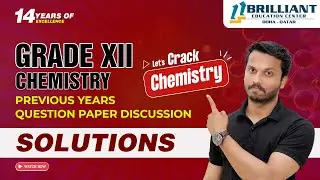 CBSE 12 Board Exam 2025 | Chemistry PYQs Series | Solutions | Previous Years Question Discussion