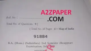 Mdu BA Hons 2nd Sem History Question Paper 2021