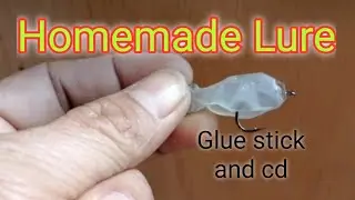 How to make lure with glue stick and old cd | handmade fishing lure