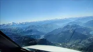 Enjoying view while overfly snowy alps - airbus a320