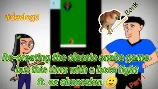 Classic snake(ex) game with boss fight ft. ex obsession #devlog3🙂 js game devlog part 1
