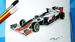 Keren... Menggambar Mobil Balap Formula 1 🤩