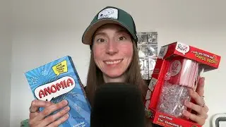 ASMR Eating Hard Crunchy Candy and Whispered Ramble Show and Tell of Board Games