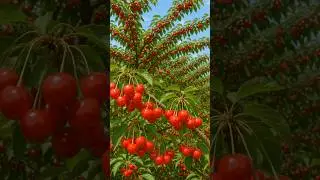 Amazing Cherry Tree Full of Ripe Red Cherries