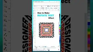 Unique Text Effect Tutorial for BEGINNERS #unique #texteffect #shorts #design #coreldraw