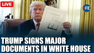 WHITE HOUSE LIVE: Trump participates in a signing ceremony at Oval Office