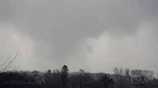 3-17-2021 Clanton, AL - Close Range Intercept Large Tornado, Drone Video