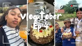 Vlogtober 4: Wakhile’s birthday | cluster lashes diy | half up half down hair tutorial 