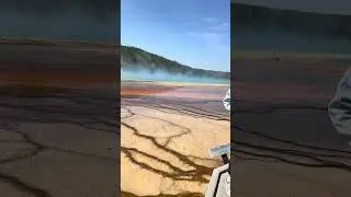World&rsquo;s Most Colorful Hot Spring &ndash; Grand Prismatic 🌈🌡️ #nature #nationalpark #travel #water #hike
