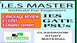 IES MASTER|| #GATE #ESE #PSU || CIVIL ENGINEERING PACKAGE REVIEW|| COST|| CHAPTER CONTENT||