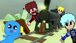 4 idiotas em um JOGUINHO DO TREM NO ROBLOX - Dead rails