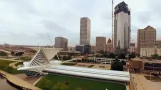 Aerial Drone Flight: Milwaukee Lakefront