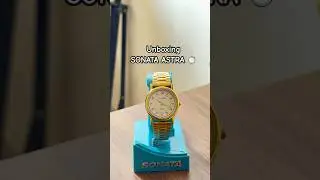 🎯 Unboxing SONATA NP77049YM03 - Astra Analog Watch - For Men #goldwatch #titan #sonatawatch #white