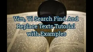 Find and Replace in Vim Editor in Rhel8.