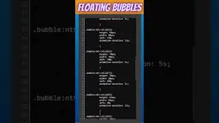 ✨Floating Bubbles Animation Using HTML & CSS 😍 | No JavaScript Needed! #viral #coding #viralshort