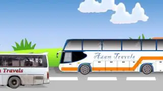 Bus Overtaking animation in ppt