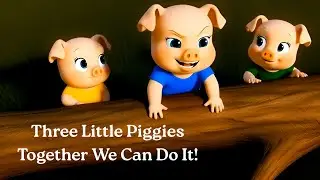 Together We Can Do It! | Three Little Piggies Teamwork Song | Kids Nursery Rhyme Pigi Cartoon Ep.11