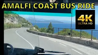 Amalfi Coast BUS RIDE | Driving Skills | 4K Costiera Amalfitana in bus