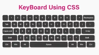 CSS Only Keyboard Keys UI/UX Design | Neumorphism Keyboard Design using HTML CSS | HTML CSS Keyboard